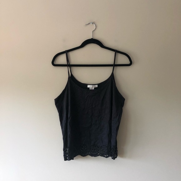 Sans Souci Tops - Sans Souci black faux suede sleeveless top